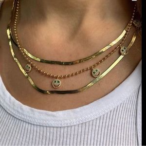 Lisa Gozlan Smiley Necklace